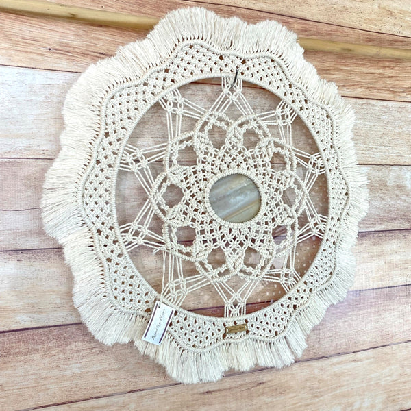 Large Agate Center Mandala