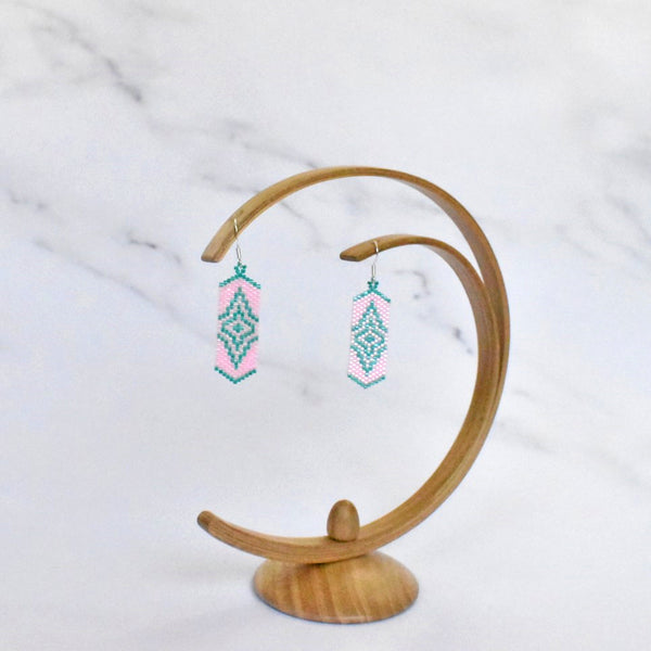 Tribal Pattern Column Earrings