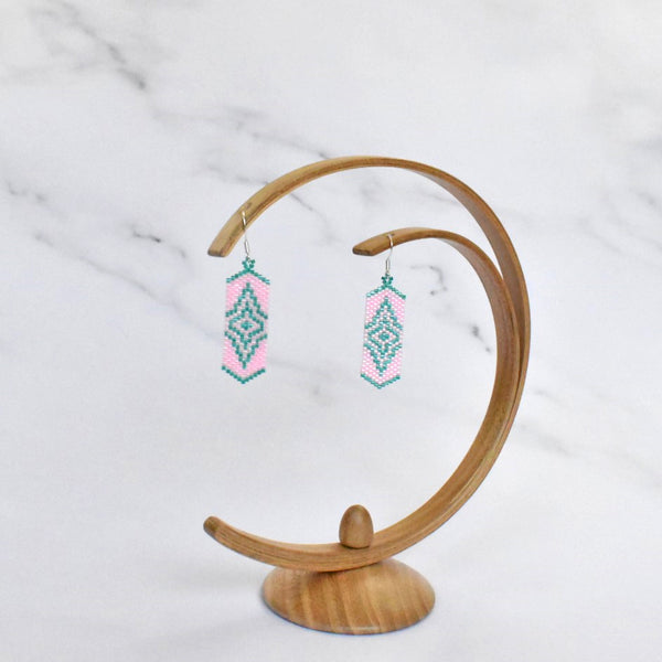 Tribal Pattern Column Earrings