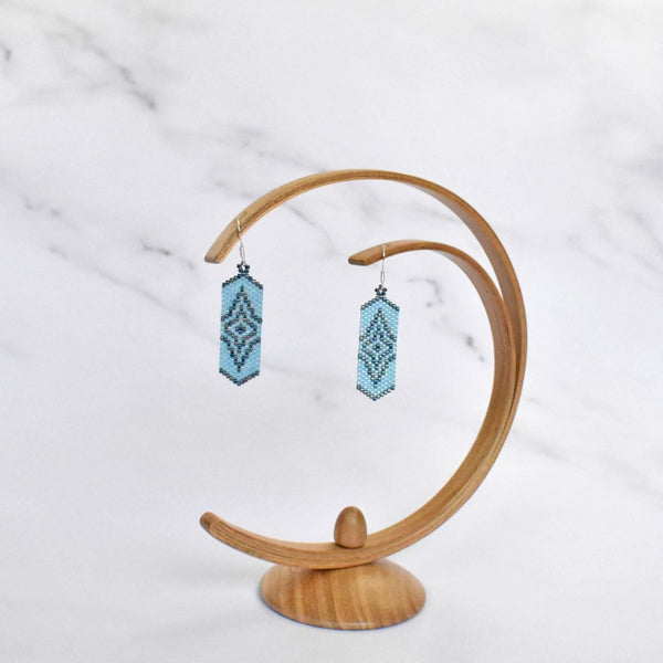 Tribal Pattern Column Earrings