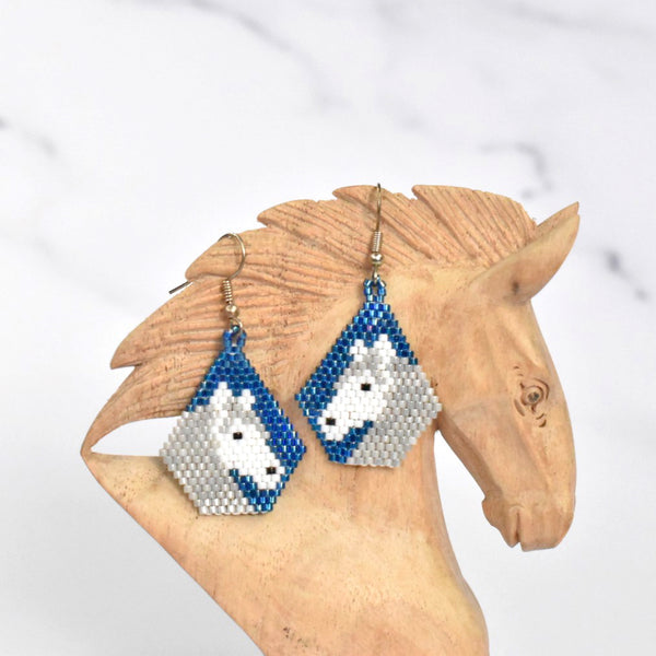 Beaded Horse Head Earrings