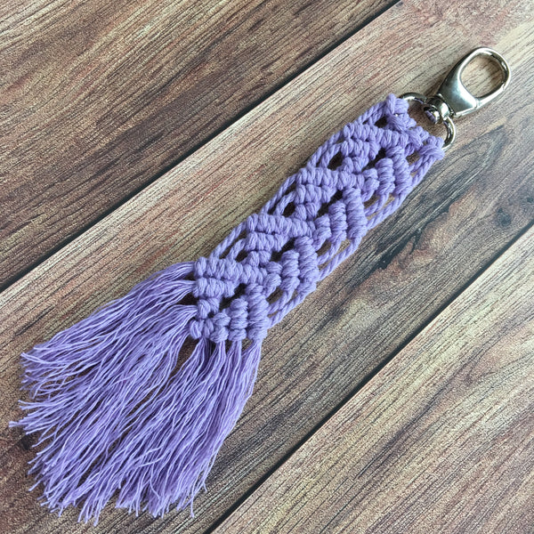 macrame key chain key fob