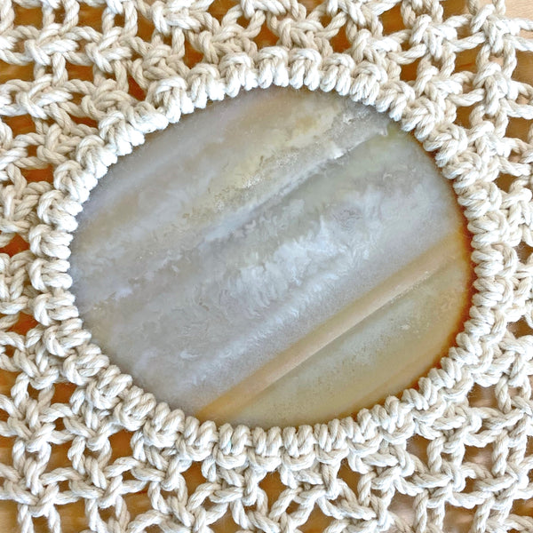 Large Agate Center Mandala