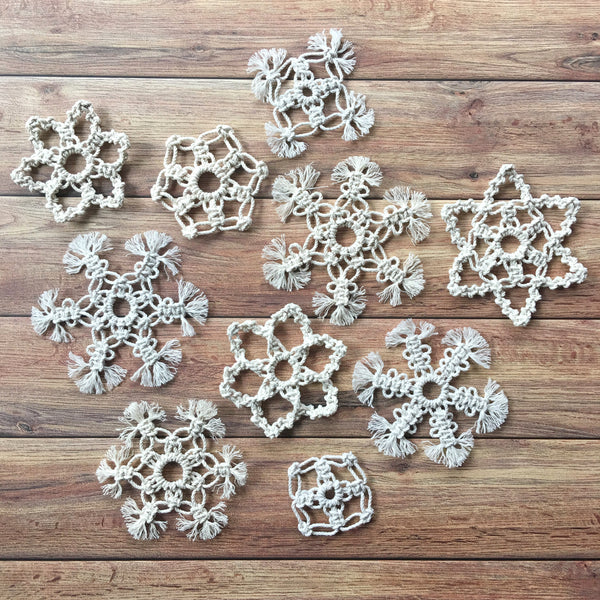 Winter Wonderland Macrame Snowflakes