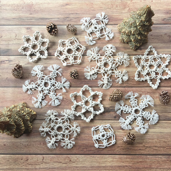 Winter Wonderland Macrame Snowflakes